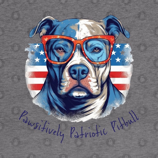 Pawsitively Patriotic Pitbull by Mister Graffiti